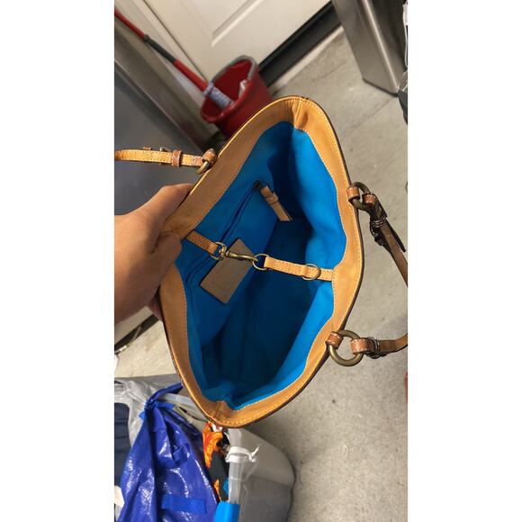 Coach VINTAGE Limited Edition Denim Leather mini Tote signature CCs Y2K suede - Picture 6 of 15